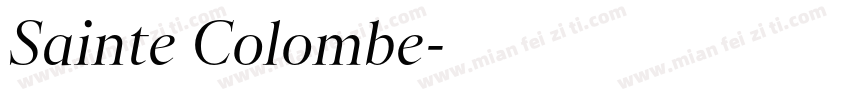 Sainte Colombe字体转换